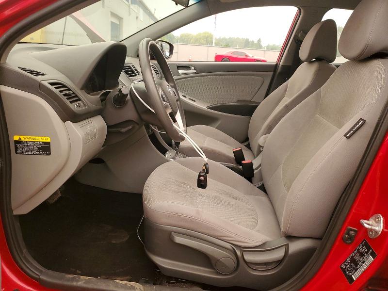 2014 Hyundai Accent VIN KMHCT4AE4EU734481 COPART salvage auction — FRONT END, ON - PERMIT NO BRAND - UNFIT, sold $975 on 2026-07-28 (photo 7)