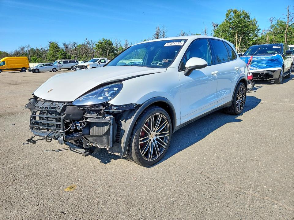 2015 Porsche Cayenne VIN WP1AC2A28FLA81147 COPART salvage auction — FRONT END, Ny - Mv-907A Salvage Certificate, sold $3,850 on 2026-07-15 (photo 1)