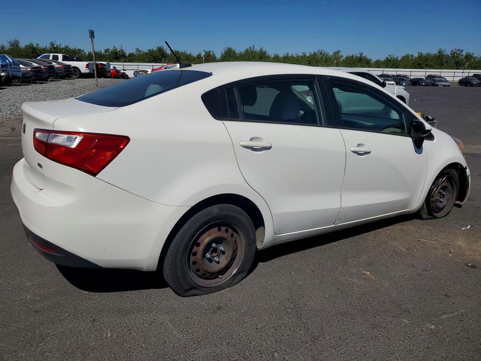 2013 Kia Rio VIN KNADM4A36D6154377 COPART salvage auction — FRONT END, Ca - Salvage Certificate, sold $450 on 2026-07-16 (photo 3)