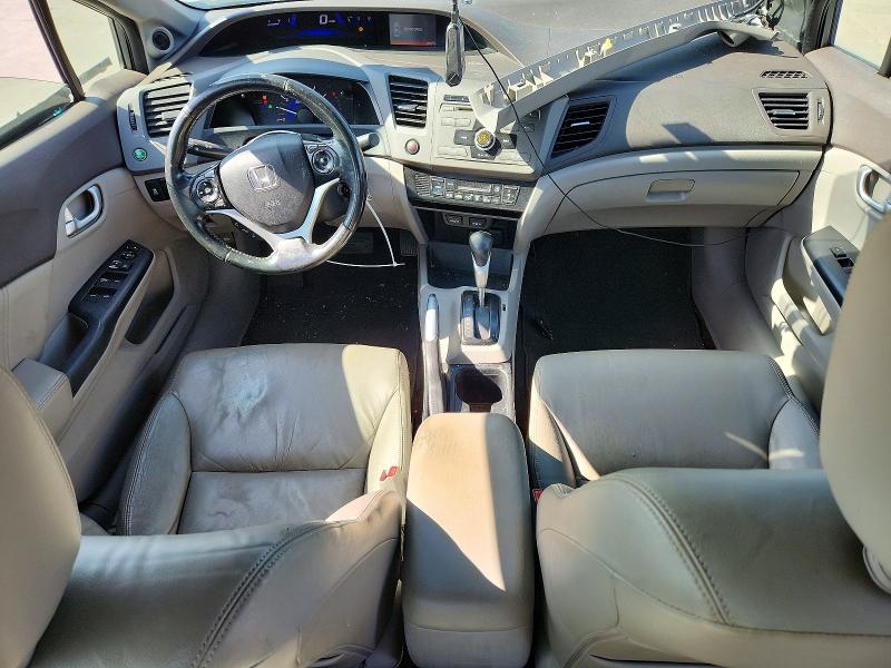 2012 Honda Civic VIN JHMFB4F33CS008212 COPART salvage auction — SIDE, Tx - Salvage Vehicle Title, sold $700 on 2026-07-09 (photo 8)