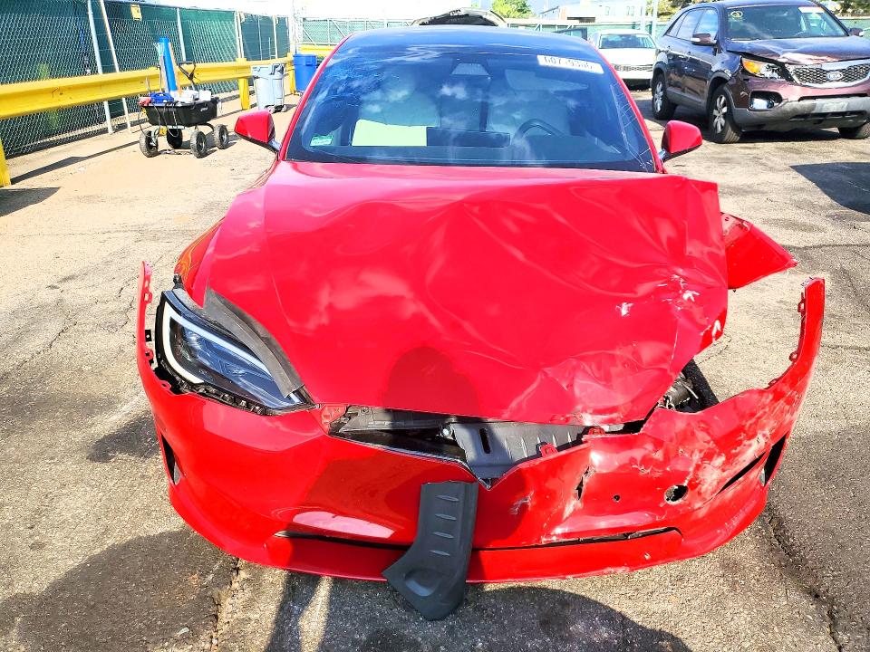 2022 Tesla Model s VIN 5YJSA1E52NF487971 COPART salvage auction — FRONT END, Co - Public - Salvage Title, sold $9,100 on 2026-08-04 (photo 5)