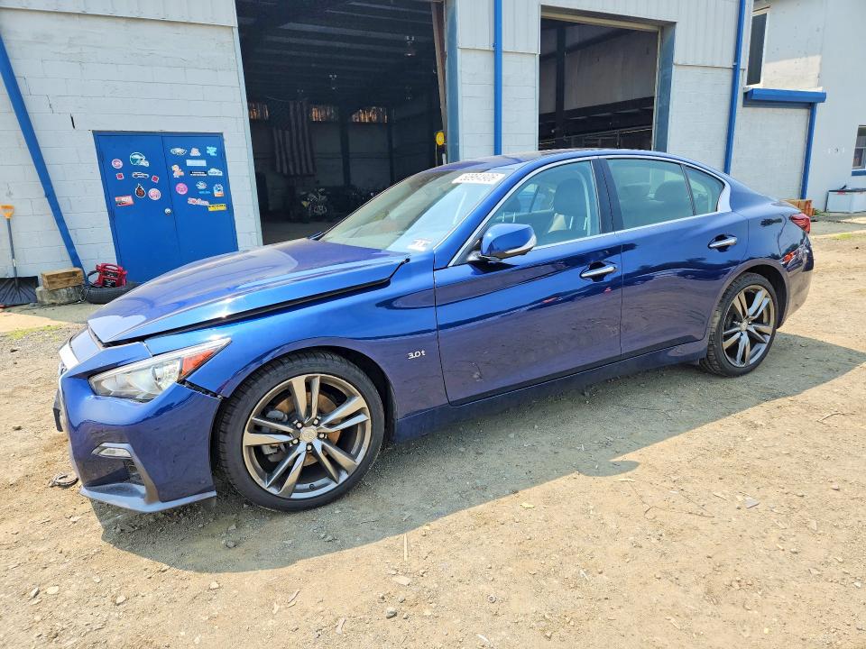 2019 Infiniti Q50 VIN JN1EV7AR0KM591300 COPART salvage auction — FRONT END, Nj - Cert Of Title-Salvage, sold $225 on 2026-07-29 (photo 1)