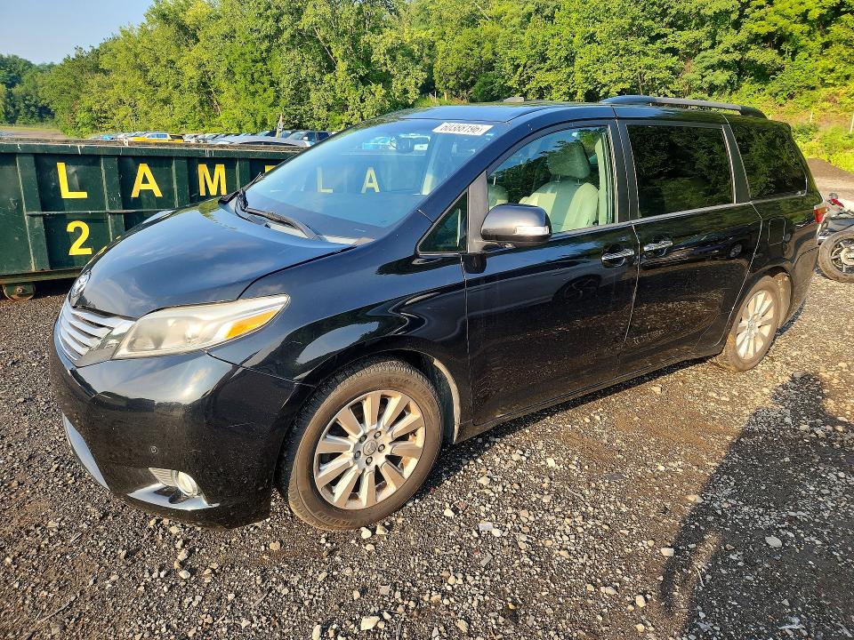 2015 Toyota Sienna VIN 5TDDK3DC3FS106899 COPART salvage auction — FRONT END, Ct - Cert Of Title-Salvage, sold $500 on 2026-07-28 (photo 1)