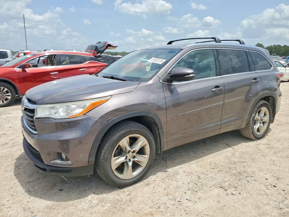 2014 Toyota Highlander VIN 5TDDKRFH6ES017662 COPART salvage auction — FRONT END, Mt - Certificate Of Title (P), sold $750 on 2026-07-28 (photo 1)
