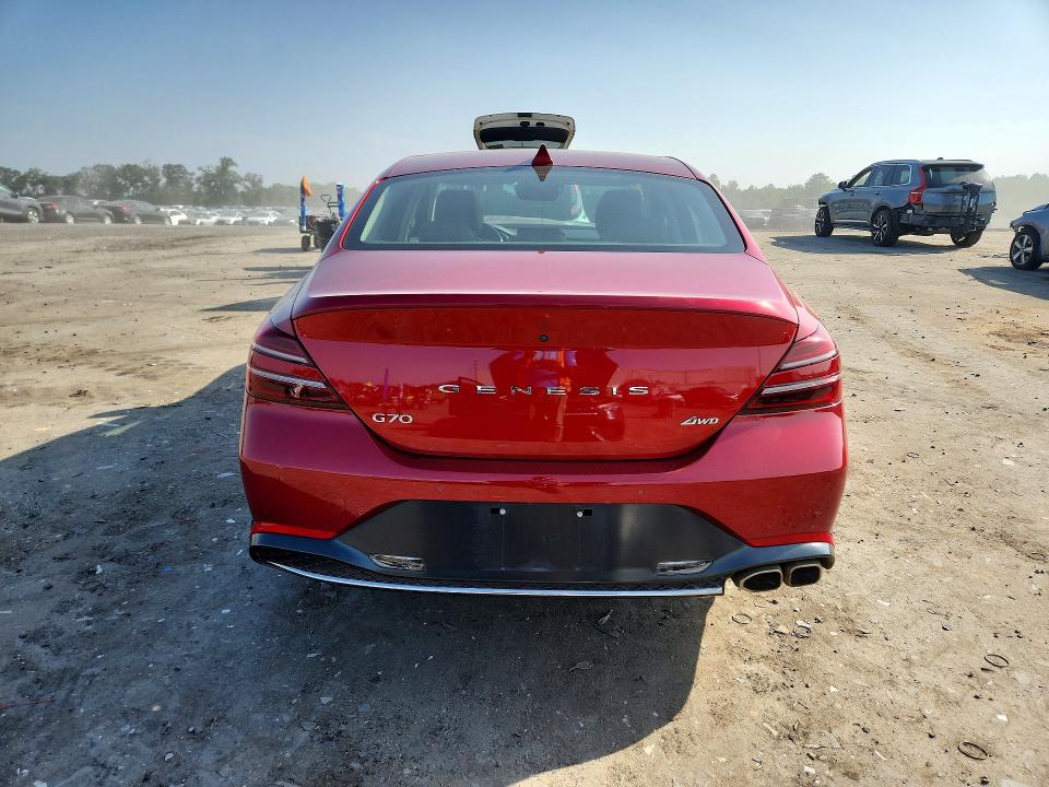 2022 Genesis G70 VIN KMTG34TAXNU103526 COPART salvage auction — FRONT END, Va - Cert Of Title - Salvage, sold $6,400 on 2026-07-29 (photo 6)