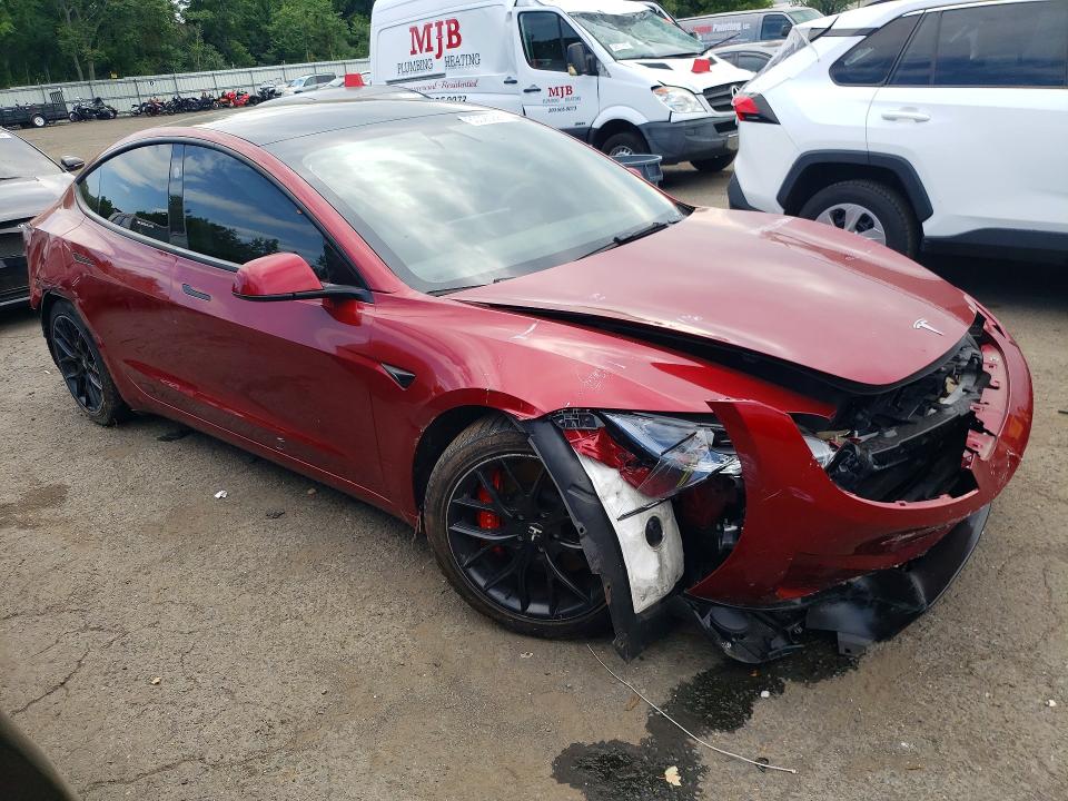 2024 Tesla Model 3 VIN 5YJ3E1ET3RF891312 COPART salvage auction — FRONT END, CT - CERT OF TITLE-SALVAGE, sold $3,000 on 2026-07-28 (photo 4)