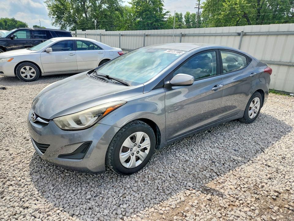 2016 Hyundai Elantra VIN KMHDH4AE1GU624738 COPART salvage auction — FRONT END, Oh - Cert Of Title-Rebuilt Salvage, sold $1,700 on 2026-07-31 (photo 1)