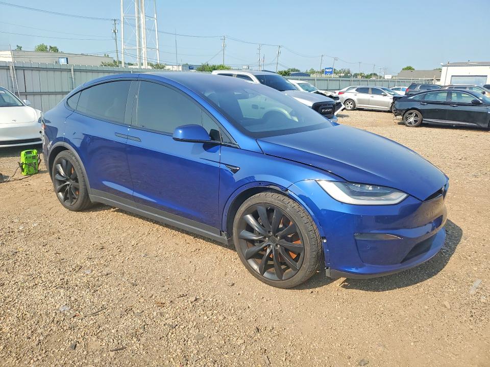 2022 Tesla Model x VIN 7SAXCBE63NF343427 COPART salvage auction — FRONT END, Il - Salvage Certificate, sold $30,000 on 2026-08-19 (photo 4)