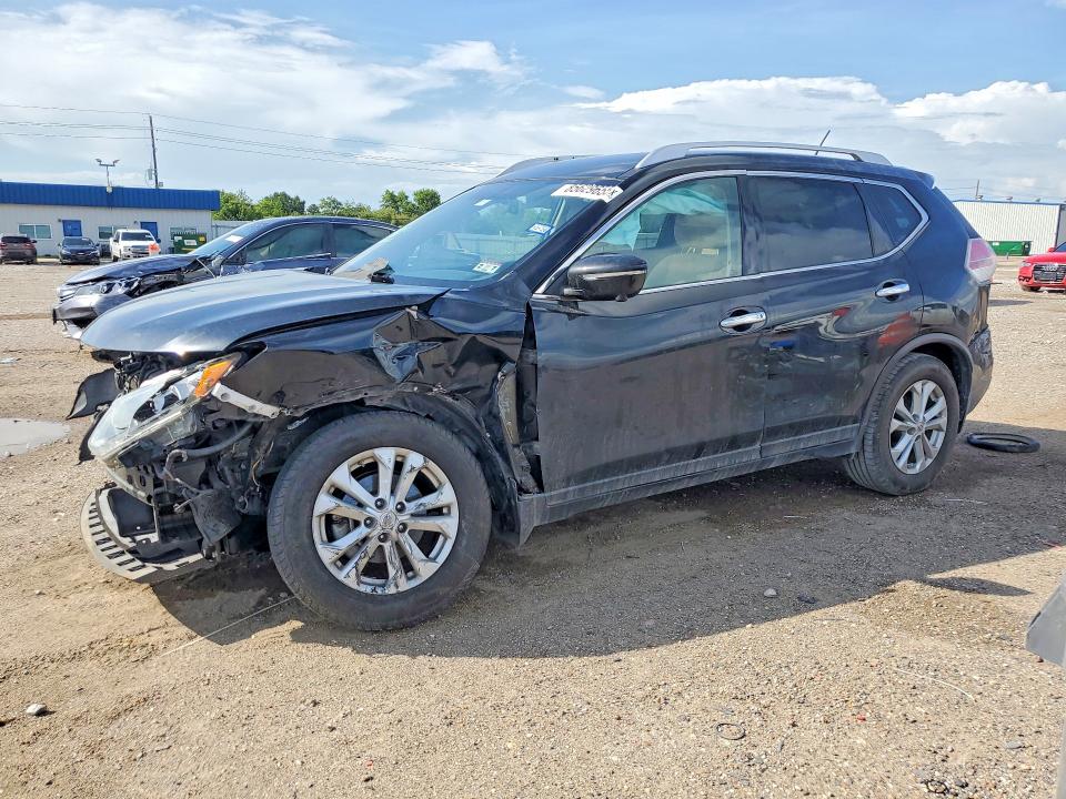 2015 Nissan Rogue VIN KNMAT2MT7FP524791 COPART salvage auction — FRONT END, TX - SALVAGE VEHICLE TITLE (P), sold $100 on 2026-07-16 (photo 1)