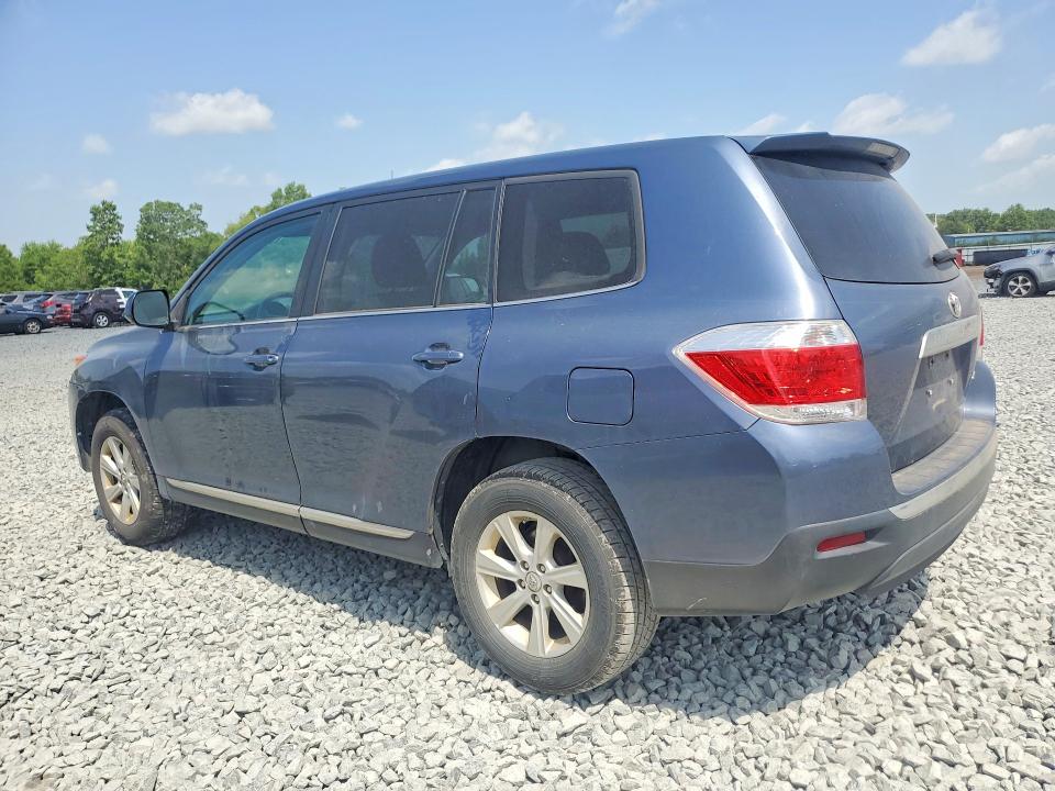 2012 Toyota Highlander VIN 5TDBK3EH4CS163223 COPART salvage auction — FRONT END, OH - CERT OF TITLE-SALVAGE, sold $550 on 2026-07-13 (photo 2)