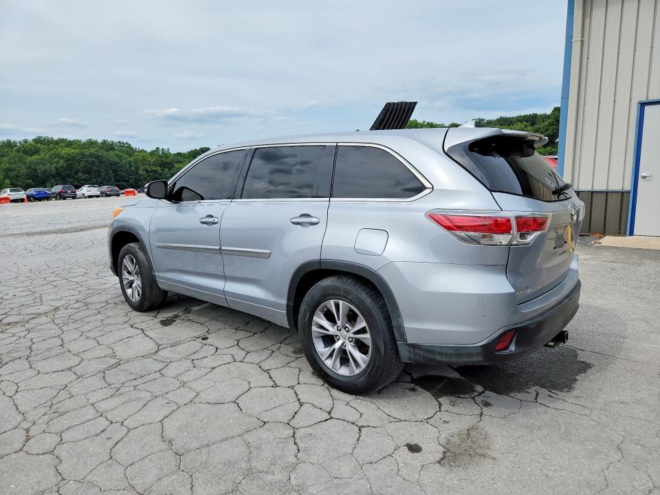 2014 Toyota Highlander VIN 5TDZKRFH9ES023218 COPART salvage auction — SIDE, Fl - Certificate Of Title, sold $625 on 2026-07-30 (photo 2)