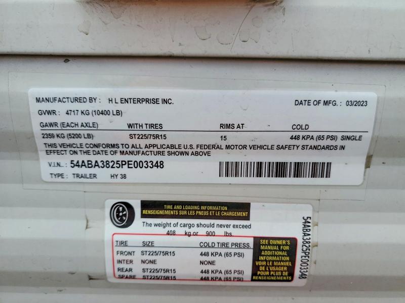 2023 Unknown VIN 54ABA3825PE003348 COPART salvage auction — UNDERCARRIAGE, CA - NON-REPAIRABLE VEHICLE CERT, sold $10 on 2026-09-10 (photo 8)