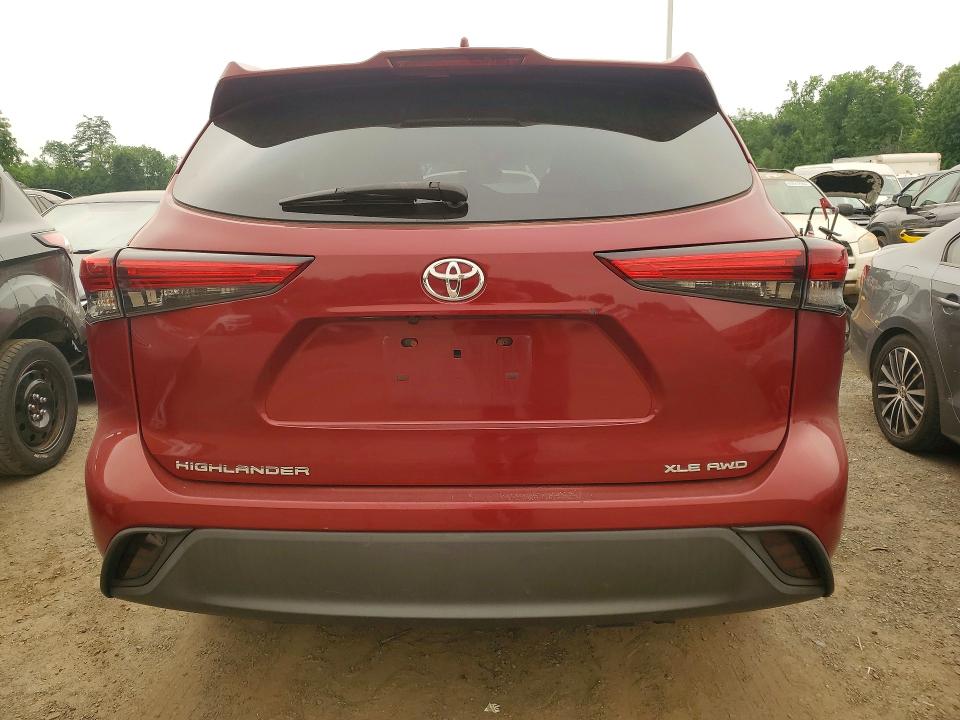 2020 Toyota Highlander VIN 5TDGZRBH5LS013470 COPART salvage auction — MINOR DENT/SCRATCHES, RI - CERTIFICATE OF TITLE (P), sold $3,150 on 2026-07-16 (photo 6)