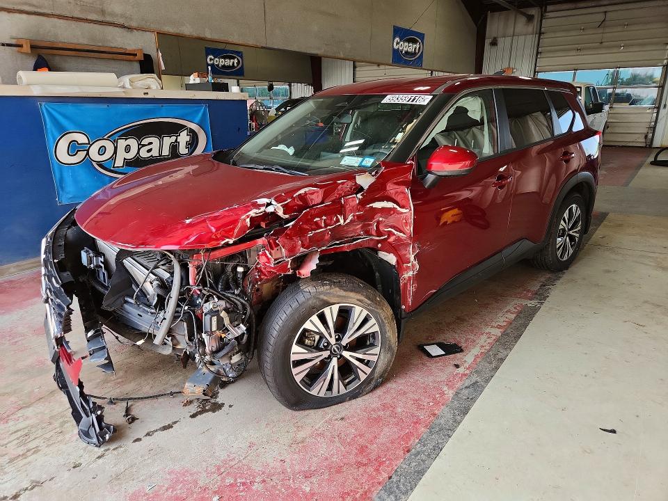 2023 Nissan Rogue VIN JN8BT3BB8PW210924 COPART salvage auction — FRONT END, NY - CERT OF TITLE-SALVAGE (P), sold $2,150 on 2026-07-08 (photo 1)