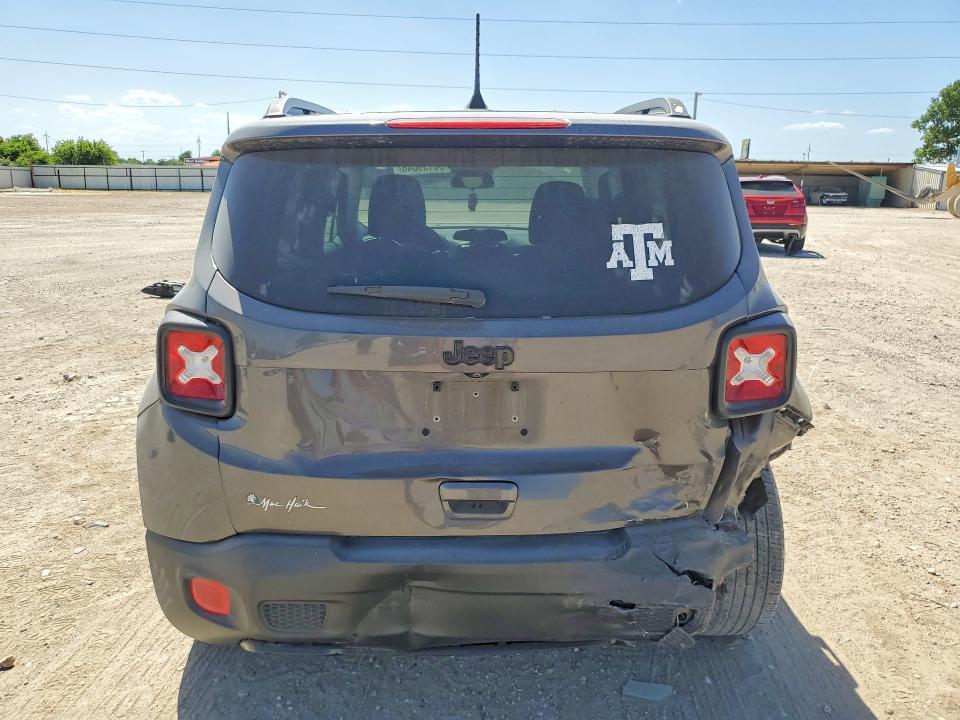2018 Jeep Renegade VIN ZACCJABB7JPJ06632 COPART salvage auction — REAR END, Tx - Salvage Vehicle Title, sold $2,250 on 2026-08-12 (photo 6)