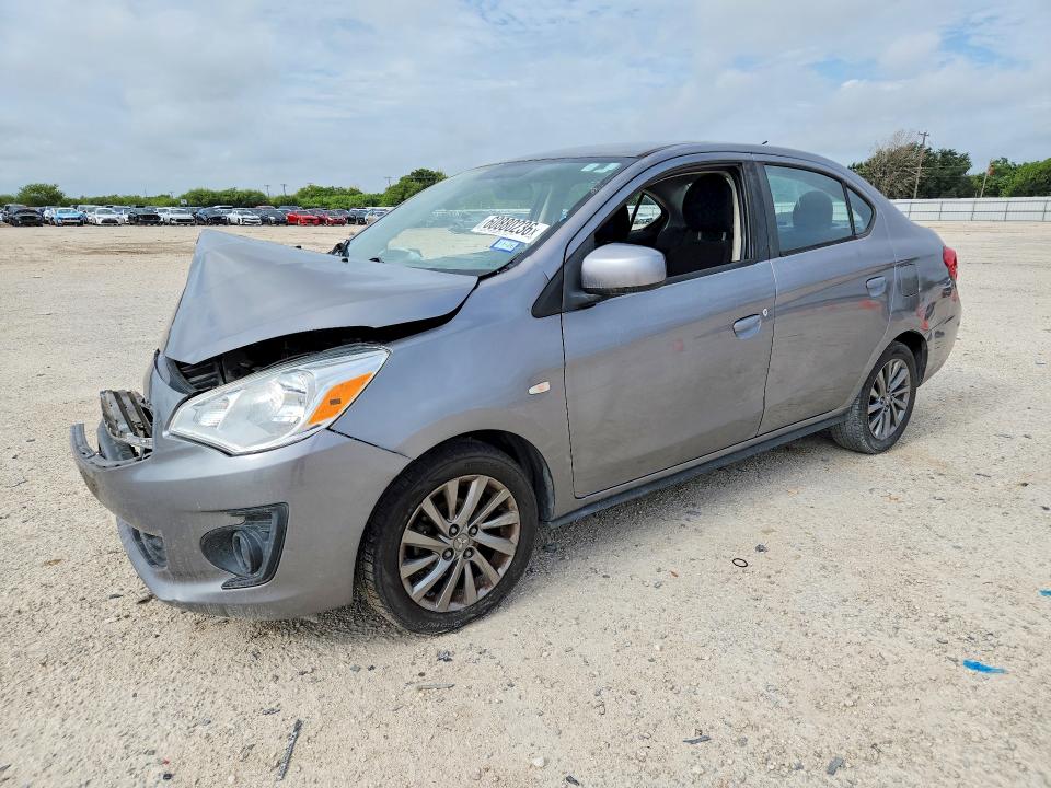 2019 Mitsubishi Mirage VIN ML32F3FJ9KHF18918 COPART salvage auction — FRONT END, Tx - Salvage Vehicle Title, sold $325 on 2026-07-23 (photo 1)