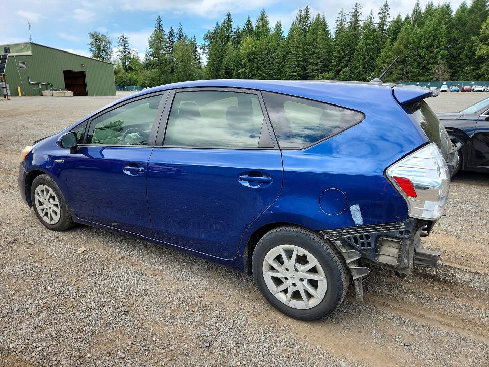 2013 Toyota Prius v VIN JTDZN3EU7D3246196 COPART salvage auction — REAR END, WA - BILL OF SALE, sold $1,400 on 2026-07-31 (photo 2)