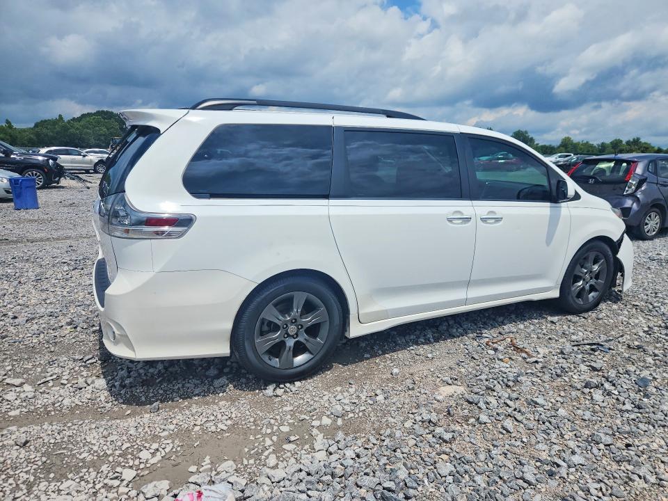 2016 Toyota Sienna VIN 5TDXK3DC2GS721877 COPART salvage auction — HAIL, Al - Cert Of Title-Salvage Title, sold $175 on 2026-07-21 (photo 3)