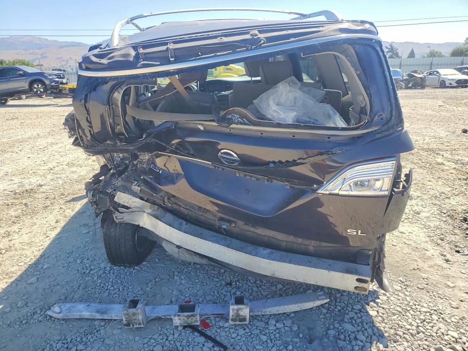 2011 Nissan Quest VIN JN8AE2KP7B9002200 COPART salvage auction — REAR END, Ca - Salvage Certificate, sold $60 on 2026-07-28 (photo 6)