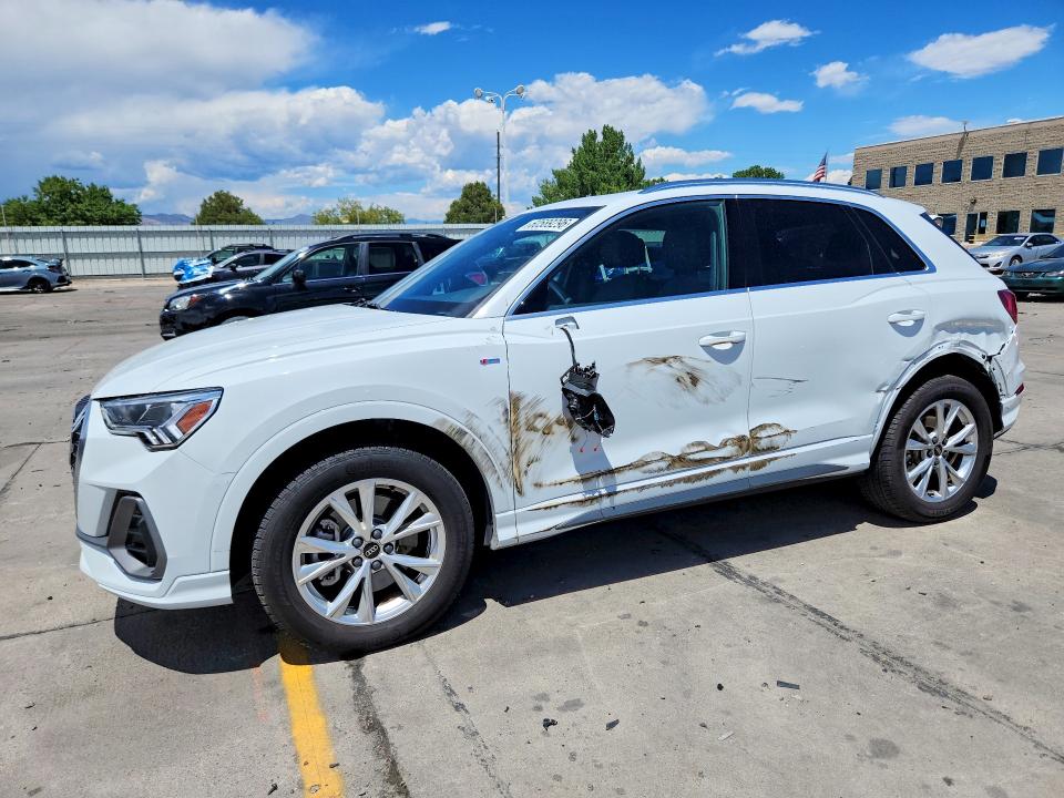 2023 Audi Q3 VIN WA1EECF37P1031223 COPART salvage auction — SIDE, Co - Public - Salvage Title, sold $13,400 on 2026-08-05 (photo 1)