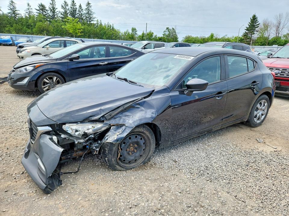 2018 Mazda 3 VIN JM1BN1K77J1182673 COPART salvage auction — FRONT END, ON - PERMIT NO BRAND - UNFIT, sold $1,200 on 2026-07-28 (photo 1)