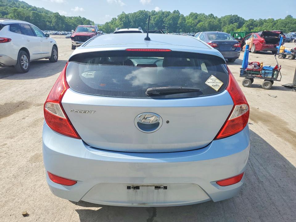 2013 Hyundai Accent VIN KMHCU5AE5DU074873 COPART salvage auction — FRONT END, Pa - Certificate Of Salvage, sold $450 on 2026-07-23 (photo 6)