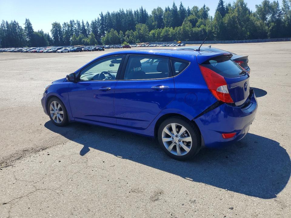 2013 Hyundai Accent VIN KMHCU5AE0DU104233 COPART salvage auction — REAR END, Wa - Bill Of Sale, sold $825 on 2026-07-13 (photo 2)