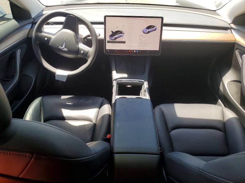 2022 Tesla Model 3 VIN 5YJ3E1EB9NF325978 COPART salvage auction — FRONT END, Ca - Salvage Certificate, sold $8,400 on 2026-09-01 (photo 8)