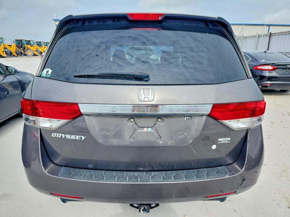 2014 Honda Odyssey VIN 5FNRL5H49EB025247 COPART salvage auction — FRONT END, Tx - Salvage Vehicle Title, sold $4,400 on 2026-07-31 (photo 6)