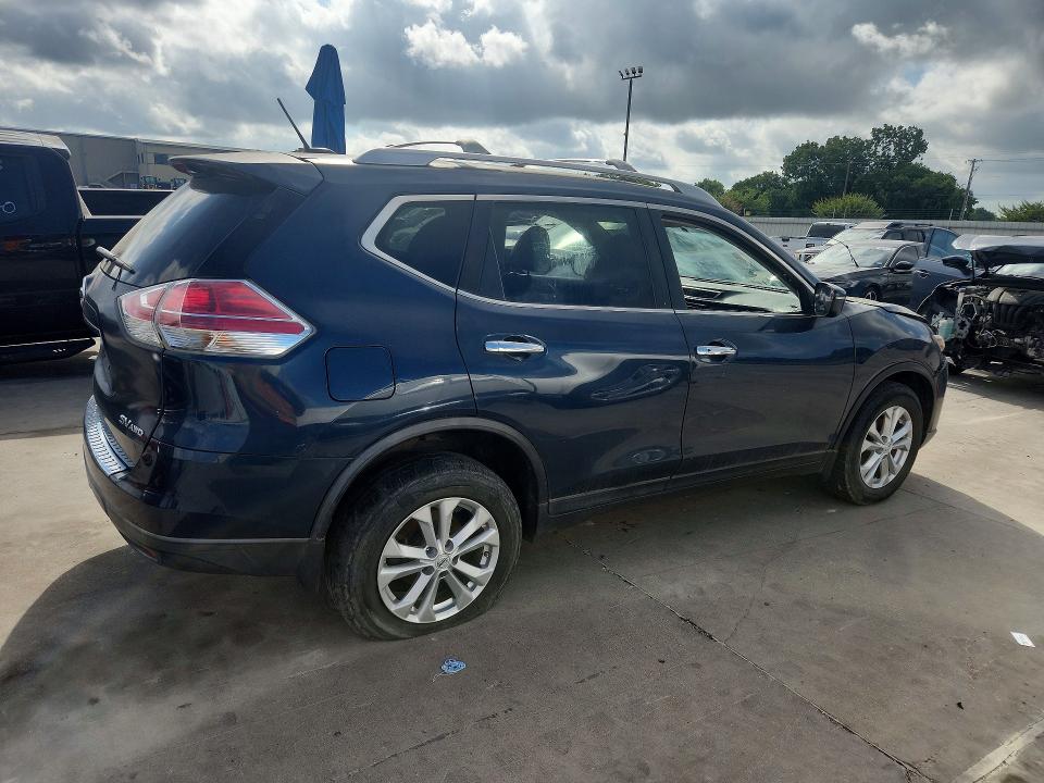 2016 Nissan Rogue VIN KNMAT2MV7GP626255 COPART salvage auction — FRONT END, Tx - Salvage Vehicle Title, sold $650 on 2026-07-16 (photo 3)