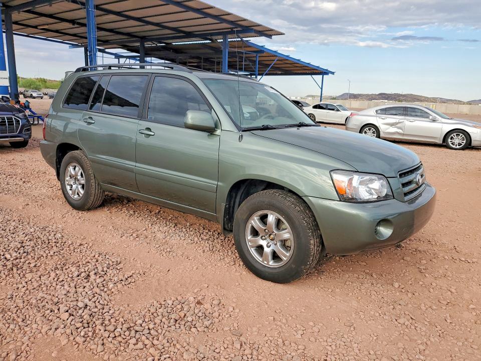 2007 Toyota Highlander VIN JTEDP21A370131512 COPART salvage auction — REAR END, Az - Cert Of Title - Salvage, sold $725 on 2026-07-28 (photo 4)