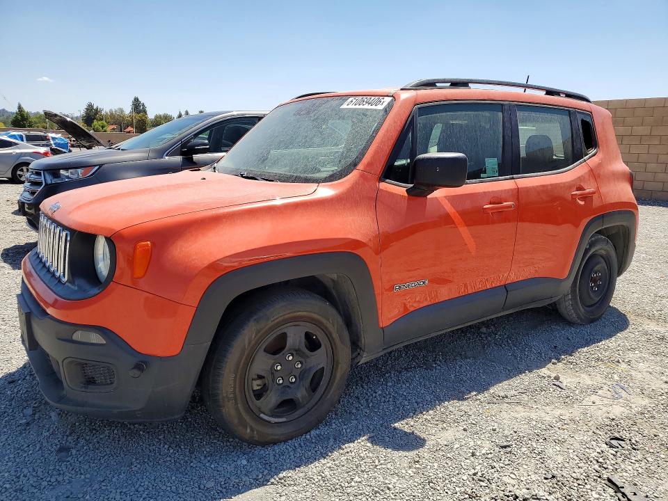 2017 Jeep Renegade VIN ZACCJAAB3HPE45774 COPART salvage auction — REAR END, Salvage Title, sold $1,000 on 2026-07-29 (photo 1)