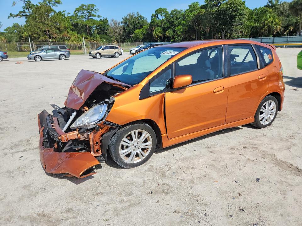 2010 Honda Fit VIN JHMGE8H43AS008975 COPART salvage auction — FRONT END, FL - CERT OF TITLE SLVG REBUILDABLE, sold $100 on 2026-07-29 (photo 1)