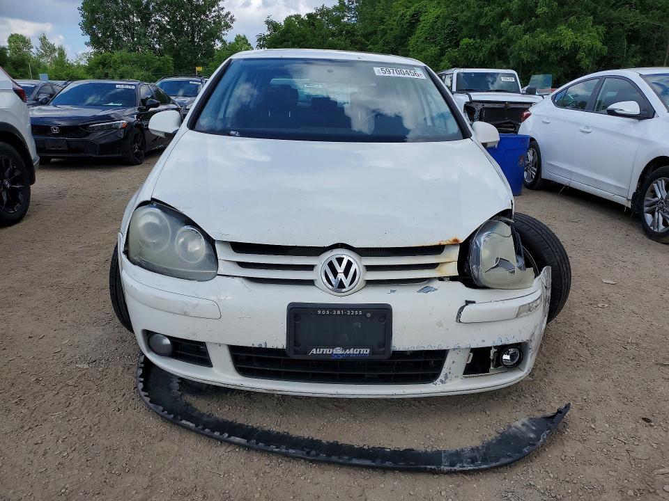 2009 Volkswagen Rabbit VIN WVWDA71K39W121056 COPART salvage auction — UNDERCARRIAGE, ON - PERMIT NO BRAND - UNFIT, sold $150 on 2026-07-23 (photo 5)