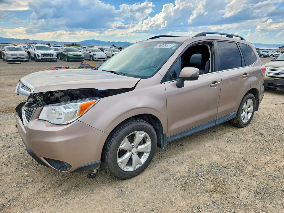 2014 Subaru Forester VIN JF2SJAMC3EH407191 COPART salvage auction — FRONT END, Mt - Salvage Certificate Of A Vehic, sold $425 on 2026-08-25 (photo 1)