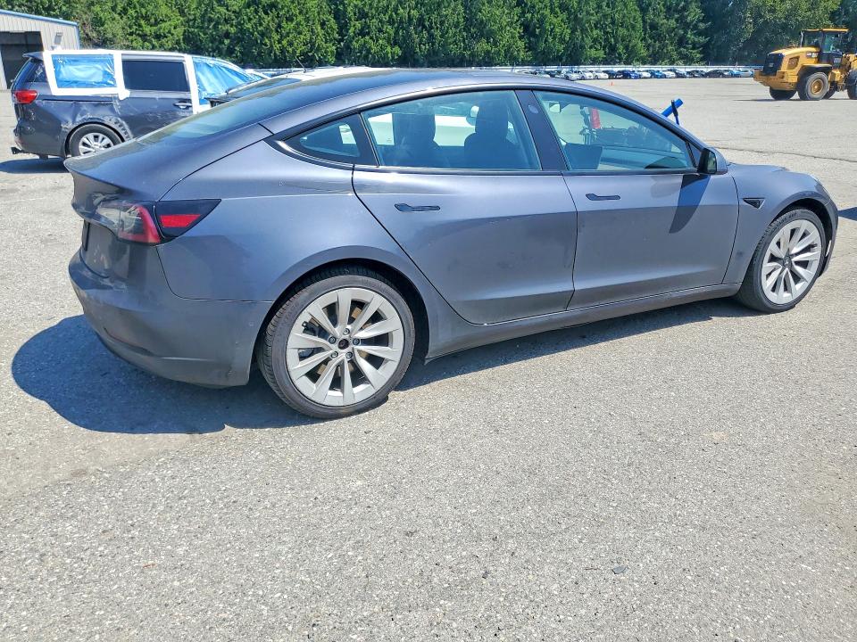 2022 Tesla Model 3 VIN 5YJ3E1EA3NF304695 COPART salvage auction — UNDERCARRIAGE, OR - CERTIFICATE OF TITLE, sold $6,400 on 2026-07-20 (photo 3)