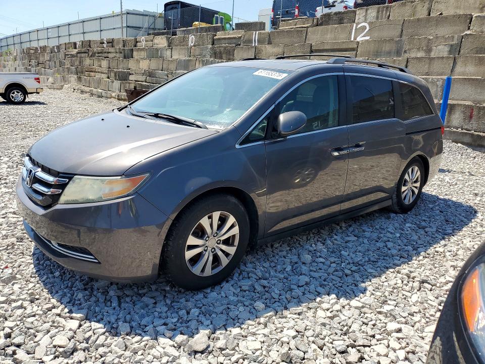 2014 Honda Odyssey VIN 5FNRL5H64EB088645 COPART salvage auction — FRONT END, Oh - Certificate Of Title, sold $1,650 on 2026-07-28 (photo 1)
