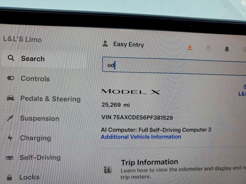 2023 Tesla Model x VIN 7SAXCDE56PF381529 COPART salvage auction — REAR END, Salvage Title, sold $24,800 on 2026-07-15 (photo 9)