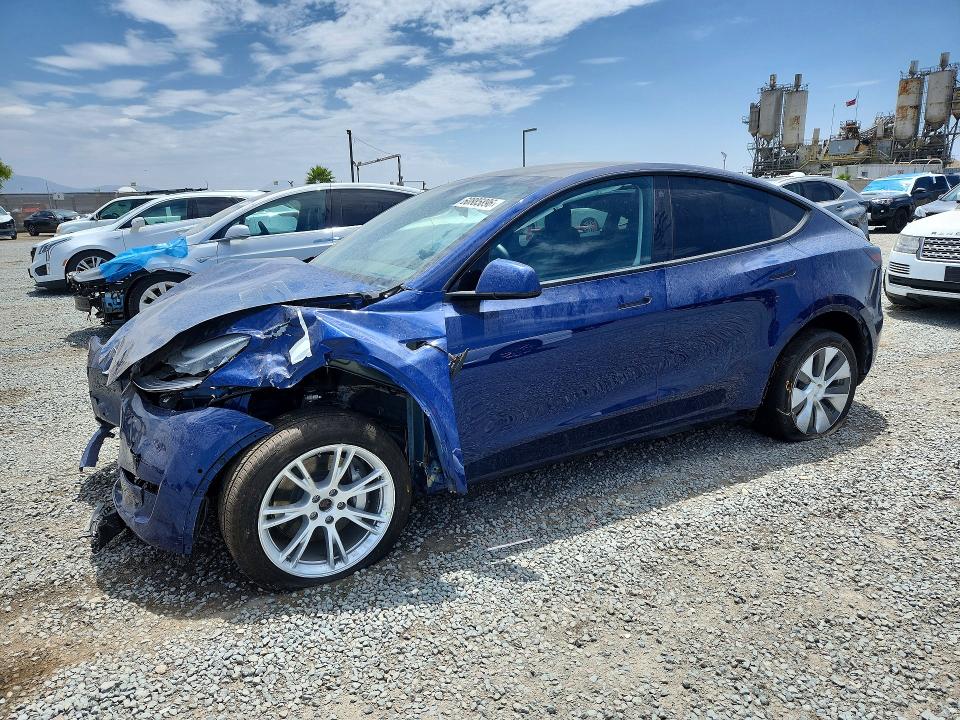2022 Tesla Model y VIN 7SAYGDEE3NA006734 COPART salvage auction — FRONT END, Ca - Salvage Certificate, sold $5,200 on 2026-07-28 (photo 1)
