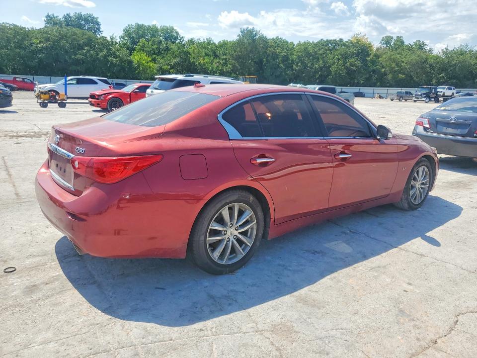 2015 Infiniti Q50 VIN JN1BV7APXFM335141 COPART salvage auction — FRONT END, Ok - Certificate Of Title, sold $2,000 on 2026-07-14 (photo 3)