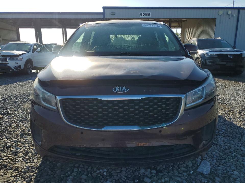 2017 Kia SEDONA VIN KNDMB5C11H6329327 COPART salvage auction — FRONT END, Fl - Cert Of Title Slvg Rebuildable, sold $1,500 on 2026-07-14 (photo 5)