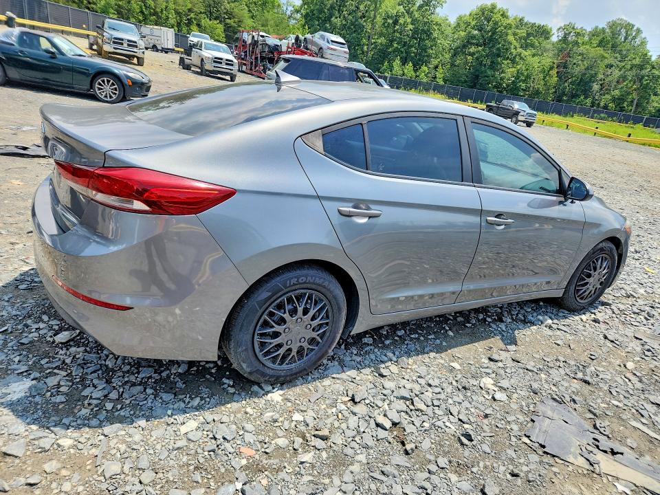 2017 Hyundai Elantra VIN KMHD74LF0HU109529 COPART salvage auction — VANDALISM, MD - CERTIFICATE OF TITLE, sold $1,550 on 2026-07-31 (photo 3)