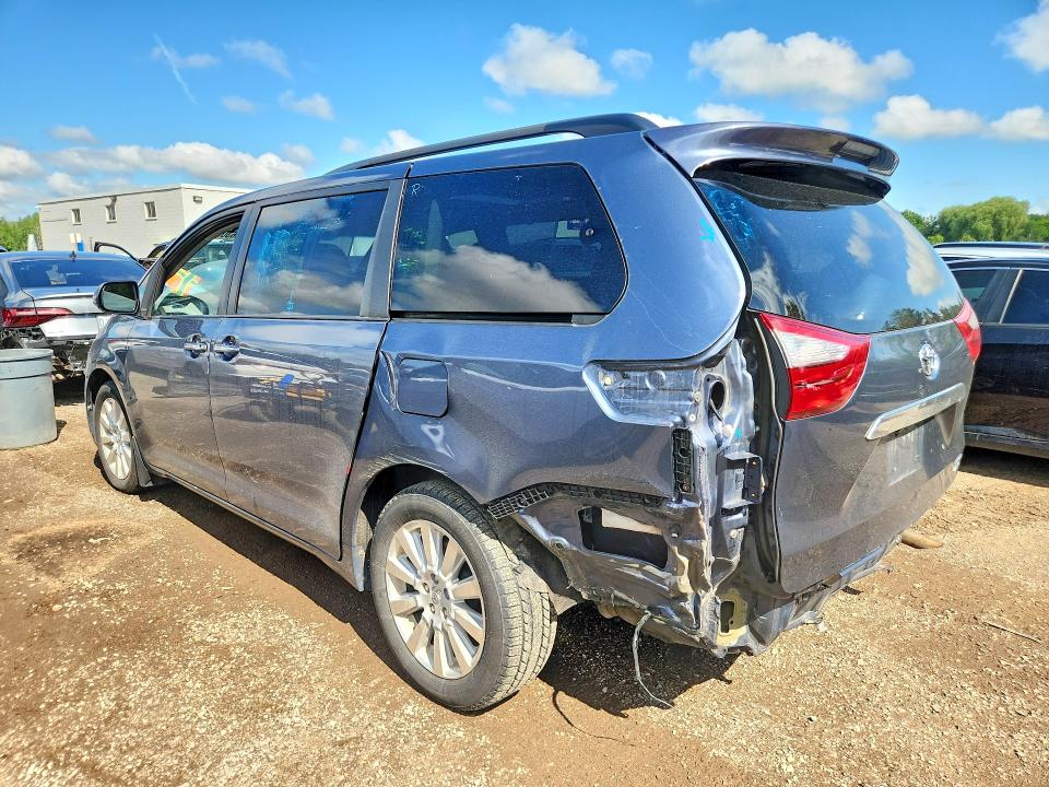 2015 Toyota Sienna VIN 5TDDK3DC5FS095453 COPART salvage auction — REAR END, On - Permit Salvage, sold $2,050 on 2026-07-21 (photo 2)