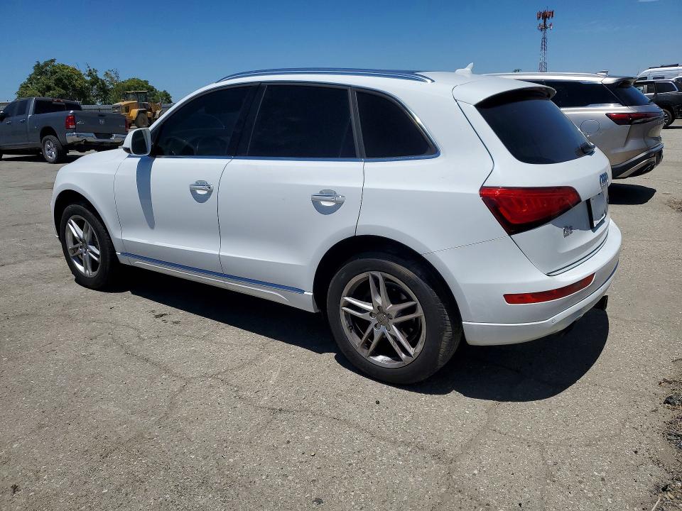 2016 Audi Q5 VIN WA1L2AFP5GA130579 COPART salvage auction — FRONT END, Ca - Salvage Certificate, sold $6,000 on 2026-08-28 (photo 2)