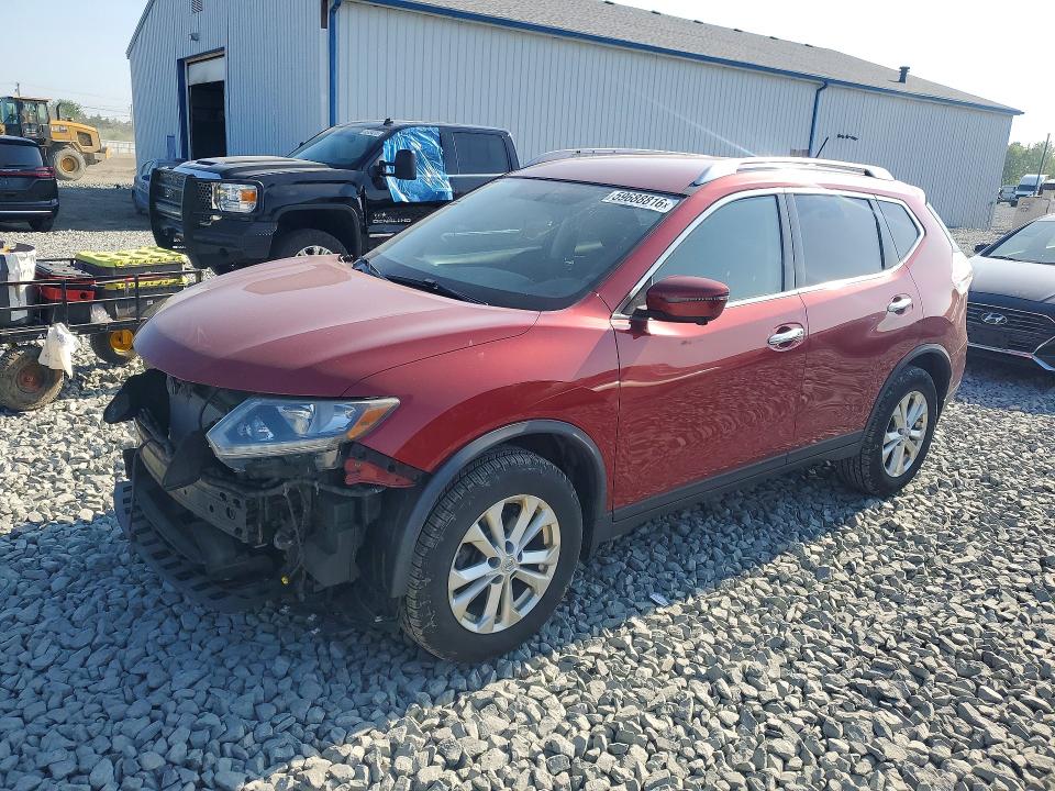 2016 Nissan Rogue VIN KNMAT2MV1GP648185 COPART salvage auction — FRONT END, Oh - Cert Of Title-Salvage, sold $1,350 on 2026-07-13 (photo 1)