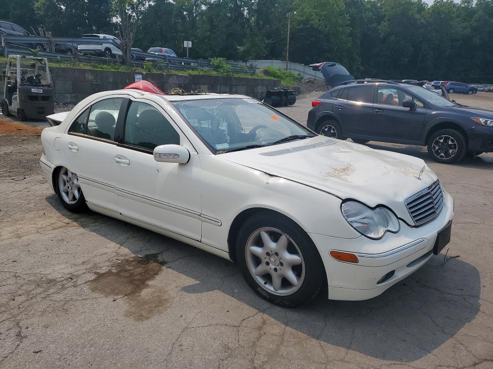 2003 Mercedes-benz C class VIN WDBRF61JX3F387849 COPART salvage auction — REAR END, NY - MV-907A SALVAGE CERTIFICATE, sold $325 on 2026-07-28 (photo 4)