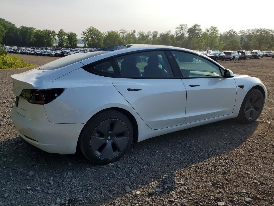 2022 Tesla Model 3 VIN 5YJ3E1EB5NF207796 COPART salvage auction — ROOF, Ny - Mv-907A Salvage Certificate, sold $7,400 on 2026-07-28 (photo 3)