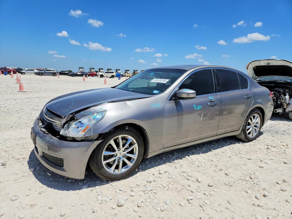 2009 Infiniti G37 VIN JNKCV61E19M310089 COPART salvage auction — FRONT END, TX - SALVAGE VEHICLE TITLE (P), sold $275 on 2026-07-16 (photo 1)