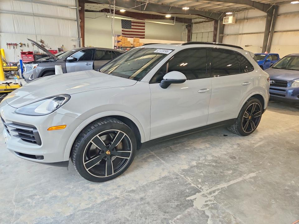 2021 Porsche Cayenne VIN WP1AB2AY0MDA28571 COPART salvage auction — REAR END, Ne - Cert Of Title-Salvage, sold $27,250 on 2026-08-18 (photo 1)