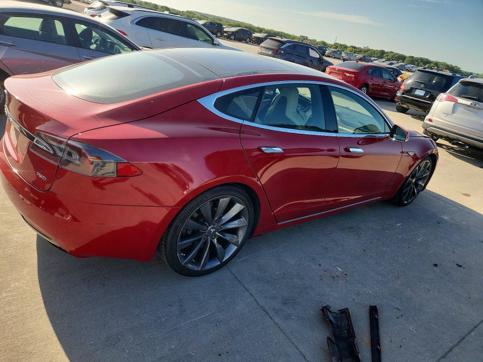 2016 Tesla Model s VIN 5YJSA1E2XGF156399 COPART salvage auction — SIDE, Salvage Title, sold $1,200 on 2026-07-30 (photo 3)